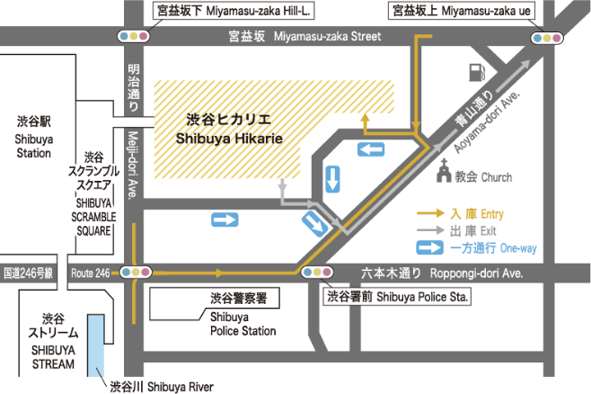 渋谷ヒカリエ周辺図