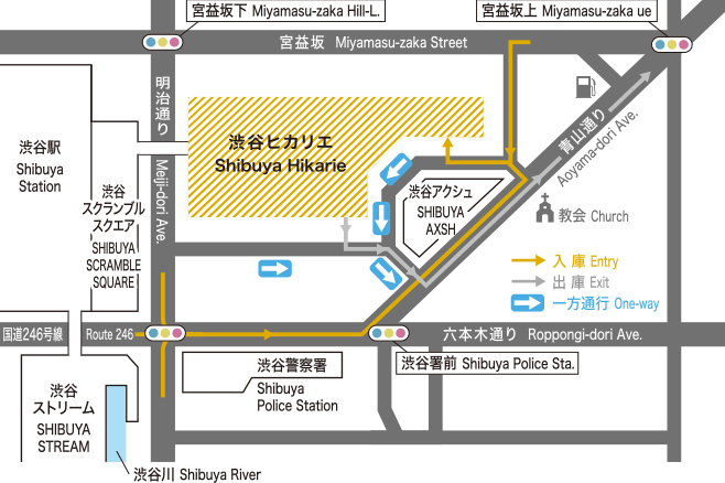 渋谷ヒカリエ周辺図