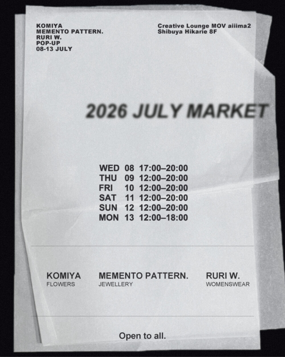 2026 JULY MARKET